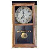 Antique Coca-Cola regulator clock, case has been