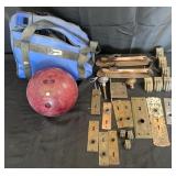 Antique ice skates, furniture/door hardware,