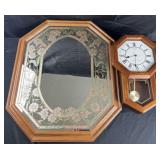 Wall mirror and wall clock, 21ï¿½-34ï¿½ high