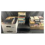 GE VCR and collection of VHS movies