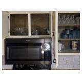 Contents of upper kitchen cabinets, glassware,