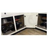 Contents of 3 lower kitchen cabinets, pots, pans,