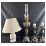 4 table lamps, 15ï¿½-33ï¿½ high