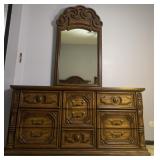 Burlington House dresser and mirror, 64ï¿½ x 19ï¿½ x