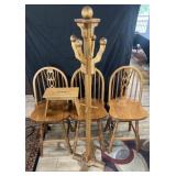 3 wooden stools, halter & stool, 10ï¿½-65ï¿½ high