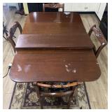 Vintage kitchen table, 4 chairs and 2 10ï¿½ leaves,