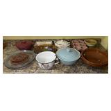 Group of cookware, casserole dishes, cupcake