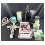 Group of decorative accessories, led tea lights,