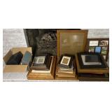 Collection of picture frames, various sizes