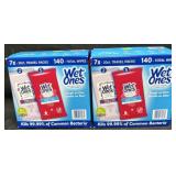 2- 140ct. Boxes of Wet Ones Hand Wipes