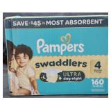 Pampers Swaddlers size 4 diapers 160 count