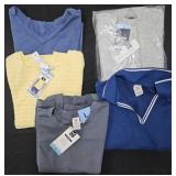 Women's size Large shirts and quilted pullover.
