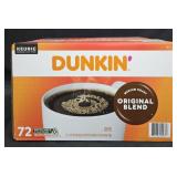 Dunkin original coffee keurig cups 72 count