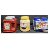 Heinz ketchup 114oz. Duke's mayonnaise 64oz.