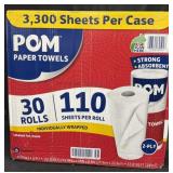 30ct. Box of POM Individually Wrapped Paper Towel