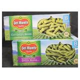 Del Monte cut green beans 8 cans. Del Monte