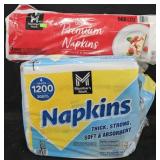Premium Napkins 660 count. Napkins 1200 count