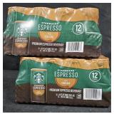 2- Starbucks Espresso and Cream 12 pack 6.5oz