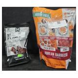 Steak strips 12oz. Pork jerky 6 individual bags