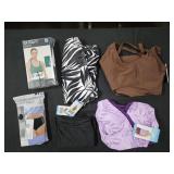 Women's size Large bathing suits, underwear and