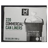 Commercial 50 gallon can liners 220 count