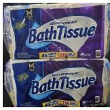 2- Ultra Premium Bath Tissue 45 rolls each