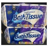 2- 45ct. Bags of Ultra Premium Bath Tissue Rolls