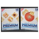 2- Premium Saltine crackers 3lb each box