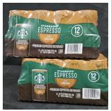 2- Starbucks Espresso and Cream 12 pack 6.5oz