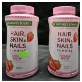 2- Hair, nail and skin gummies 230 count each