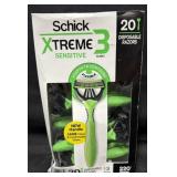 20pk. Schick XTreme 3 Sensitive Disposable Razors