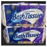 2- 45ct. Bags of Ultra Premium Bath Tissue Rolls
