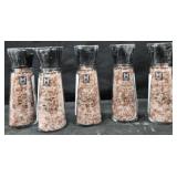 5- Pink Himalayan salt grinder 14.3oz each