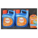 2- Persil laundry detergent 202oz each. Bounce