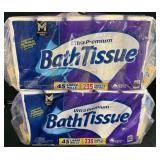 2- 45ct. Bags of Ultra Premium Bath Tissue Rolls