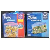Ziploc gallon bags 208 count. Ziploc half gallon