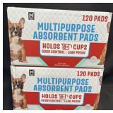 2- 120ct. Boxes of Multipurpose Absorbent Pads