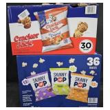 Cracker Jack 30 individual bags. Skinny Pop 36