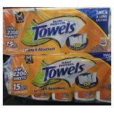 2- Super Premium Paper Towels 15 rolls each