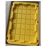 4pk. 27-Gal. Black/Yellow Totes, NOT CHECKED FOR