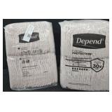 Depends adult protection underwear. Size unknown
