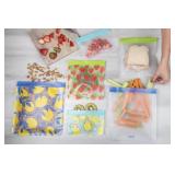 Ello 12-Pack Plastic Reusable Food Storage Bags,