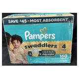 160ct. Box of Pampers Swaddlers Size 4 Diapers