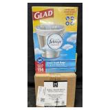 156ct. Box of Glad Small 4-Gallon Trash Bags