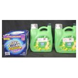 2- Gain laundry detergent 170oz each. Oxi Clean