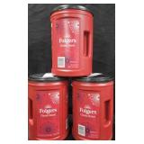 3- Folgers Classic Roast coffee 43.5oz each