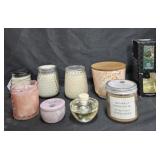 Group of Candles and Fragrance Oil
