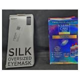 Silk Oversized Eyemask. Clear Care Plus contact