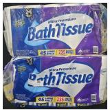 2- Ultra Premium Bath Tissue 45 rolls per pack