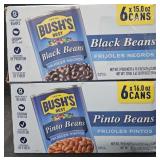Bush's black beans 6 cans. Bush's pinto beans 6